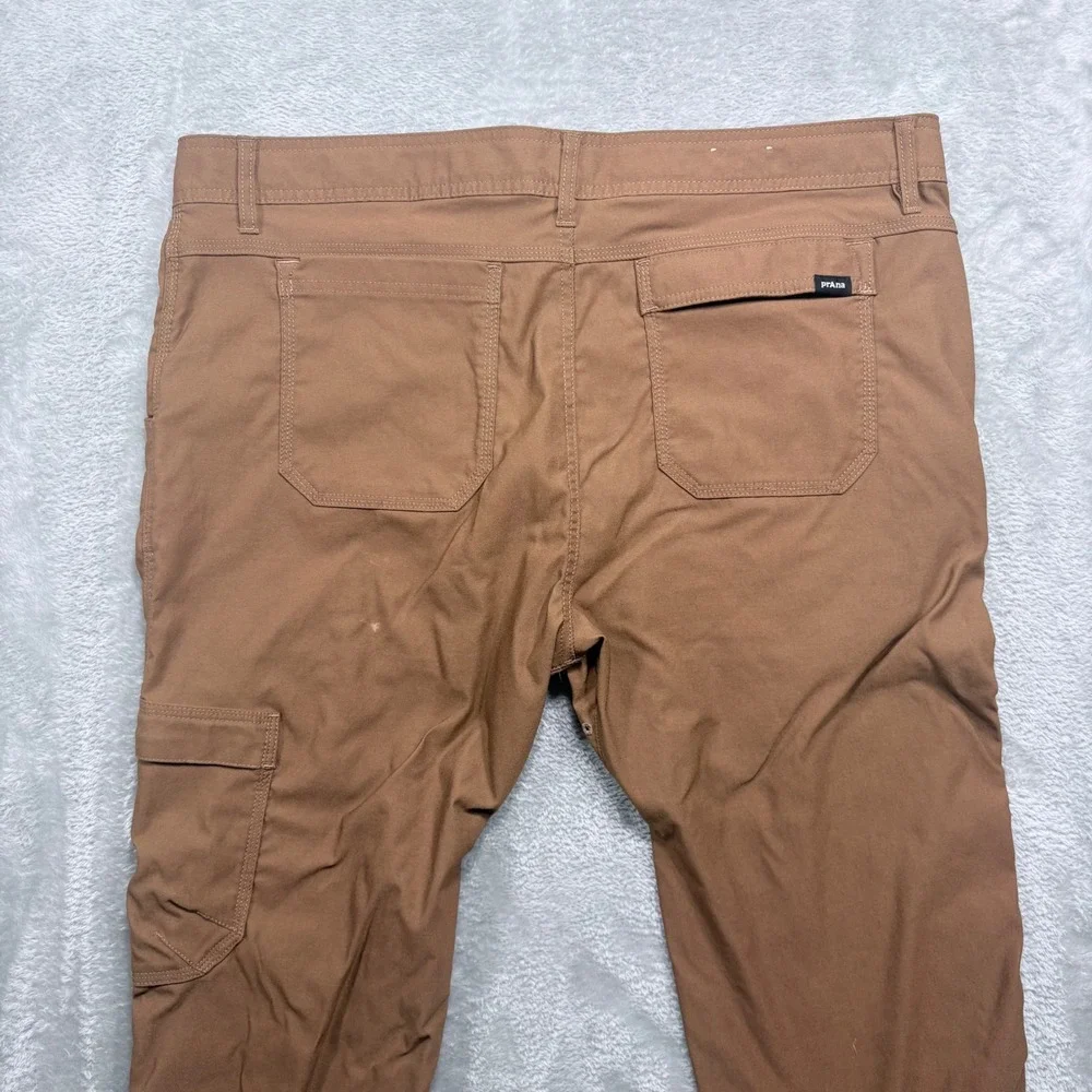 Prana Zion Hiking Pants Mens 40x30 Brown‎ Slim Fit Stretch Cargo Outdoor